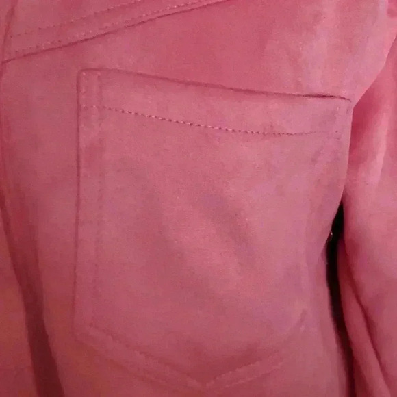 F21  pink crop jacket faux fringe - Picture 3 of 10